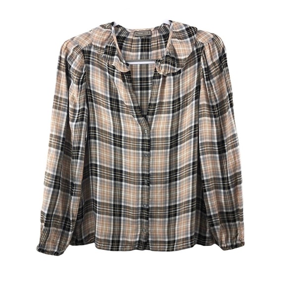 J.Crew Point Sur Plaid Button Down Blouse - Picture 7 of 7